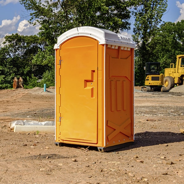 how often are the portable toilets cleaned and serviced during a rental period in Townley